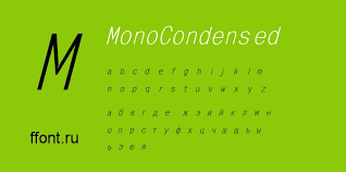 Czcionka Mono Condensed